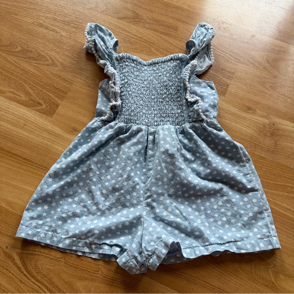 Pippa & Julie 100% cotton kids romper in blue spring‎ summer 4 / 4T so cute